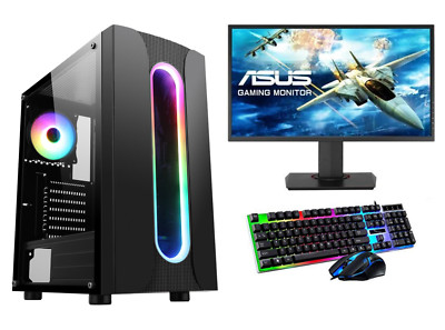 FCS schneller Gaming PC Computer Bundle Intel i3 16GB 512GB SSD Windows 11 2GB GT1030