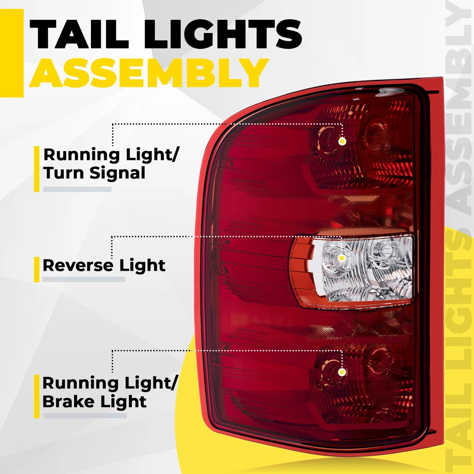 Luces traseras rojas humo 07-14 diestro para Chevy Silverado 1500 2500 3500HD 2007-2013 Foto 3 de 4