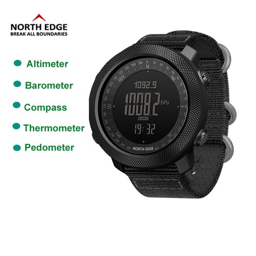 NORTH EDGE Mens Military Army Sports Watch Waterproof Running Compass Barometer - Picture 2 of 12