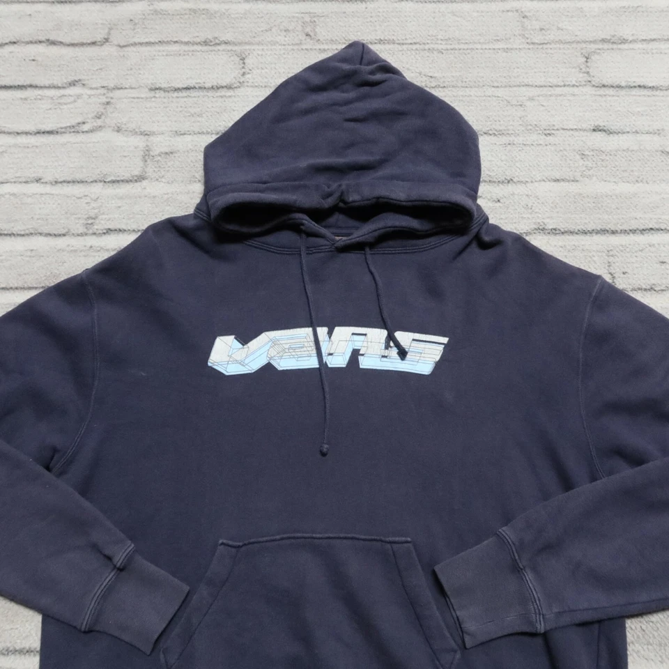 Moletom com capuz vintage anos 90 logotipo Vans tamanho M skate skate skate - Imagem 2 de 4