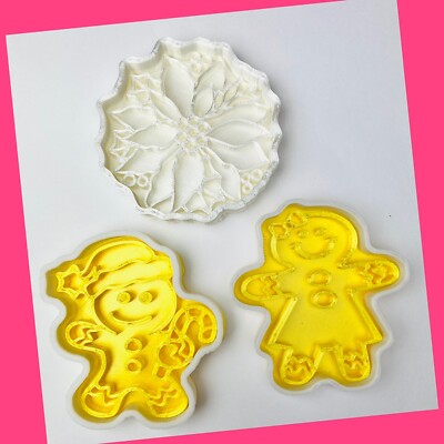3er Set Weihnachtsblumen Lebkuchen Ausstecher