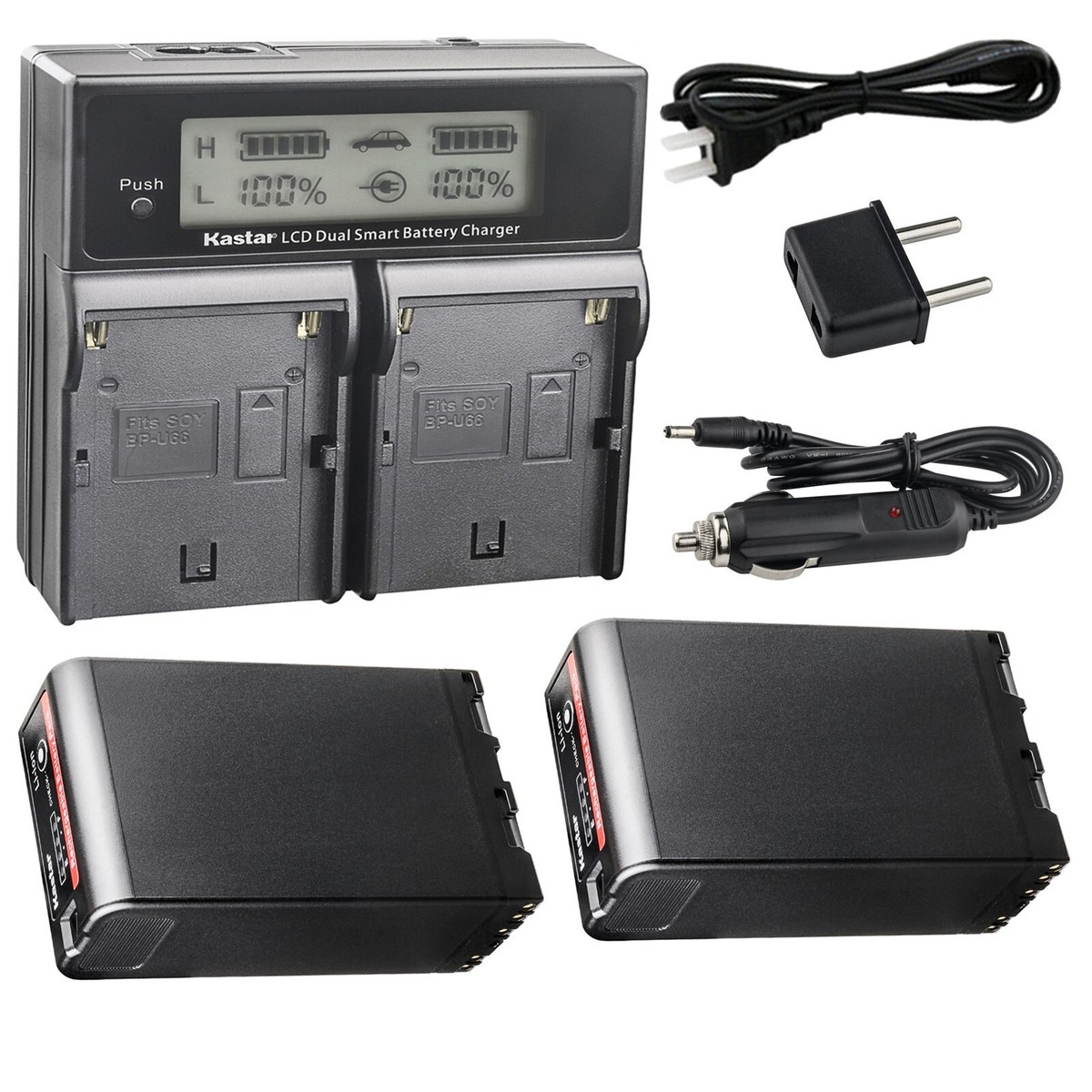 Kastar LCD Dual Fast Charger Battery for Sony BP-U90 BPU90 BC-U1