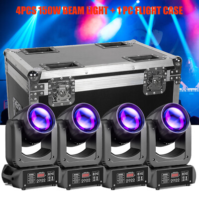 150W LED Beam Moving Head 18 Prism Gobo Stage Light DMX dj Spot Light with Case