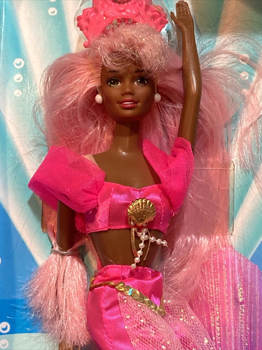Fountain Mermaid Barbie Mattel 10522 RARE AA w Long Pink Hair (box