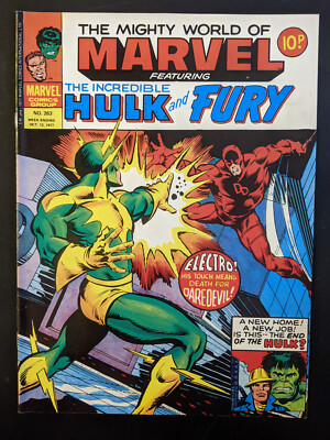 The Mighty World of Marvel Comic #263 October 12th 1977, Marvel UK