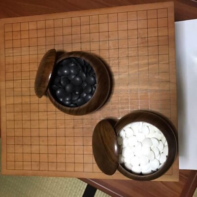 Go Board Japanese Vintage with 4 legs Igo goban S82