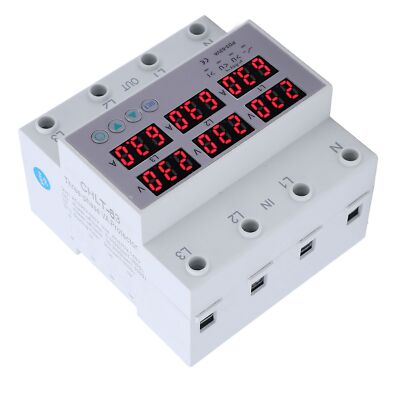 (63A)3-Phasen-DIN-Schienen-Voltmeter-Amperemeter-Multitester AC 390500 V 