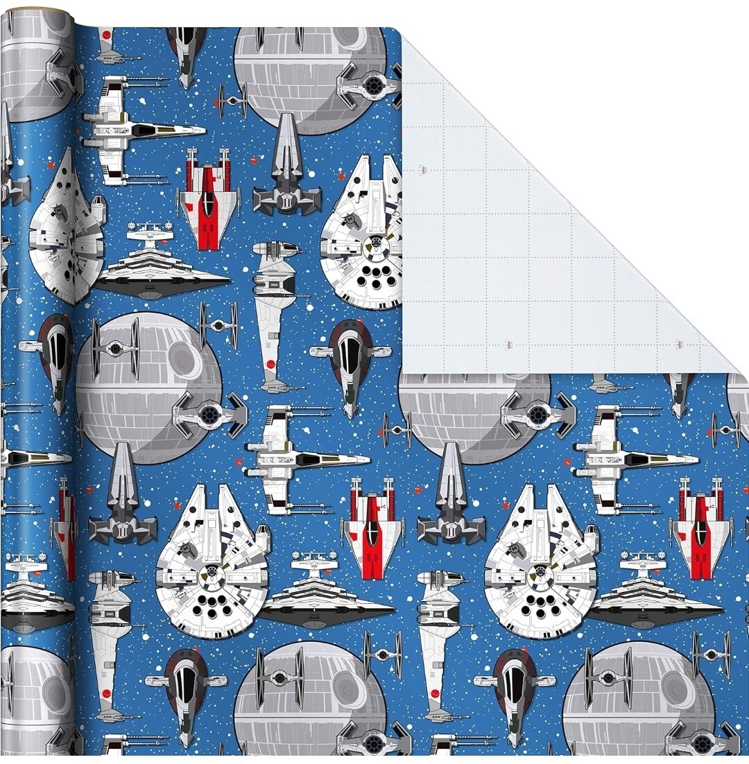Hallmark Star Wars Wrapping Paper with Cut Lines on Reverse (3-Pack: 60 sq. ft.