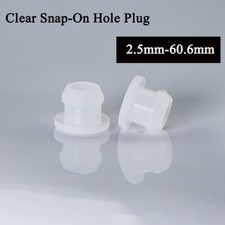 Clear Snap-On Hole Plugs Silicone Rubber Blanking Seal Bung Insert Tube Pipe Cap