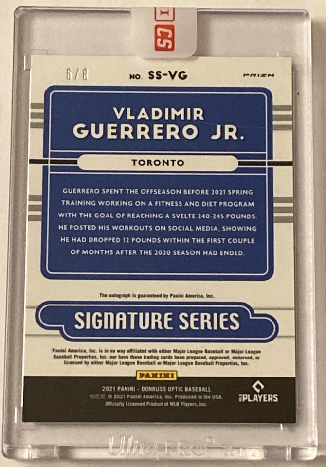 2021 Donruss Optic Signature Series Vladimir Guerrero Jr. Pandora Auto /8 Sealed - Image 2 of 2