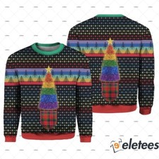 LGBT Christmas Tree Ugly Sweater UEO0W6FA