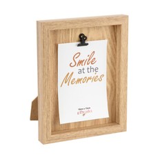 6X4 CLIP WOOD PHOTO FRAME OPEN PICTURE HOLDER WOODEN 10X15CM FREESTANDING