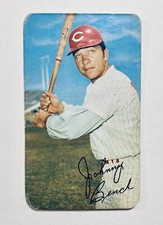 1970 Topps Super Baseball Card #8, JOHNNY BENCH, Cincinnati, Reds, NM