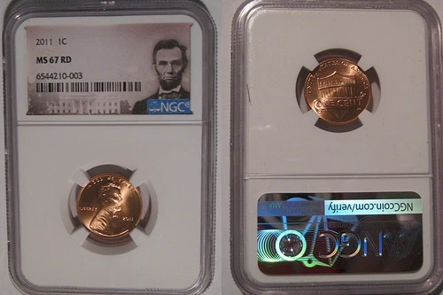 2011 P Lincoln SHIELD Cent 1c NGC MS 67 RD Lincoln Label