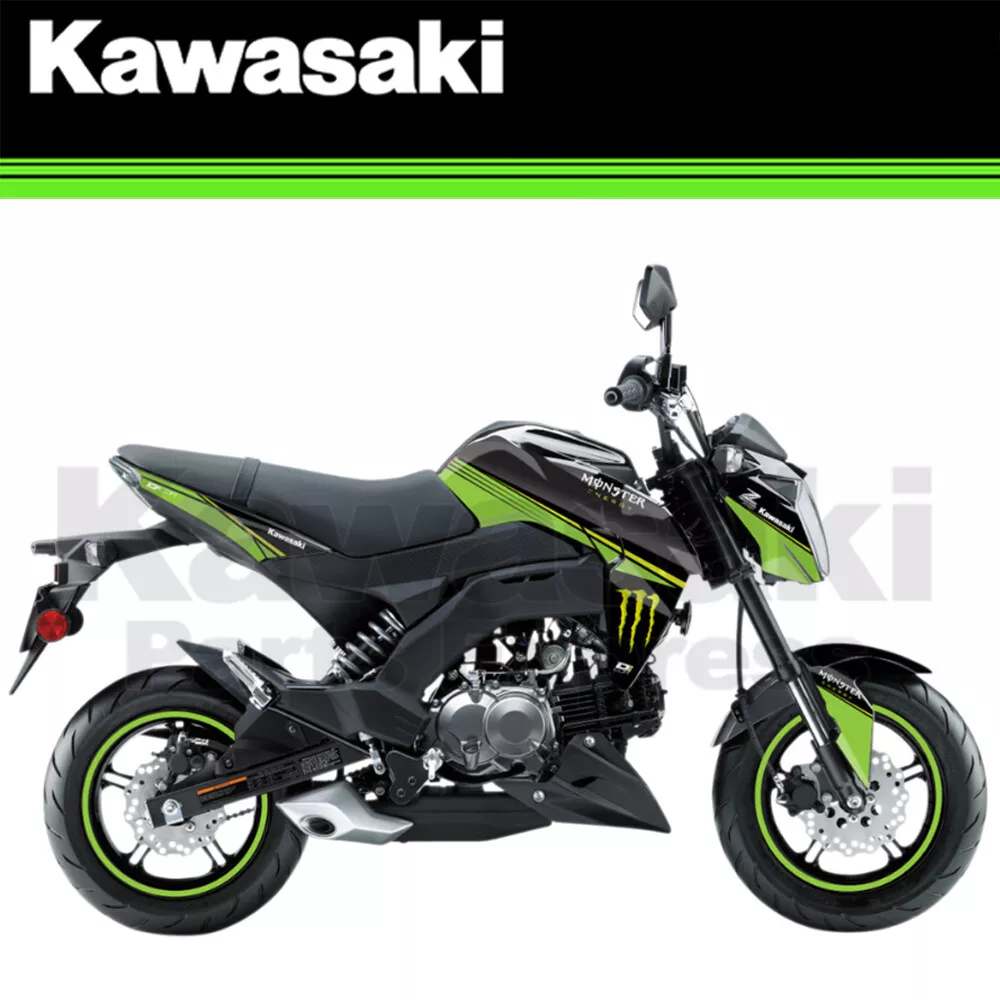 NEW 2017 2023 KAWASAKI Z 125 Z125 PRO MONSTER ENERGY PRO STYLE GRAPHIC KIT