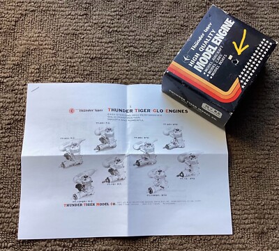Thunder Tiger 15 V RC Engine Box also Info Sheets & Part Numbers   