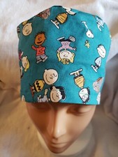 CHARLIE BROWN AND FRIENDS.       Handmade SURGICAL SCRUB CAPS
