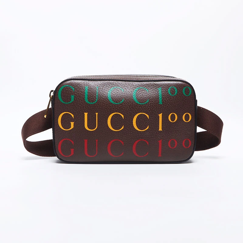Sac bandoulière GUCCI 100ème anniversaire logo taille marron WS10521