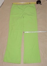 Bright Green Cherokee Elastic Back Tie Waist Three Pocket Scrub Bottoms Pants XS