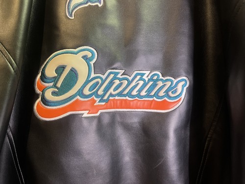 G-III Kunstleder Miami Dolphins Jacke. Gr. XL. GT - Bild 9 von 10