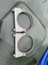 2 OEC Muffler Exhaust Bracket U-Bolt Clamp 4.5" 4 1/2 Saddle clamp, New.