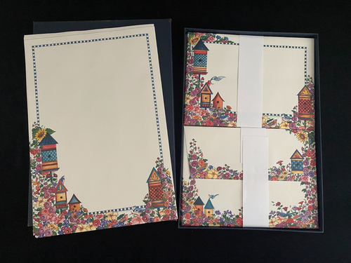 Vintage Main Street Press Boxed Stationery Set Birds & Flowers Ellen Stouffer - Picture 1 of 14