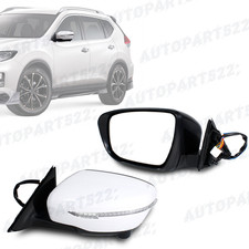 For Nissan Rogue 2014-201 Driver Side Mirror Pimer White Wcamera Heated 13pins For Nissan Rogue 2014-201 Driver Side Mirror Pimer White Wcamera Heated 13pins