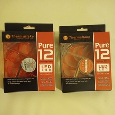 Thermaltake 120mm Red LED Fan Riing 12 High Static Pressure Antivibration 2 Pack