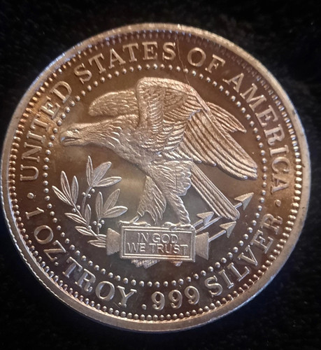 Unidad de comercio de plata vintage 1 oz .999 plata fina redonda American Eagle tonelada natural - Imagen 1 de 4