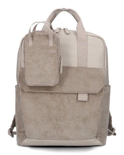 Zwei Lou LUR160 Rucksack Laptoprucksack UmhäNgetasche Cord - Mocca Neu-image