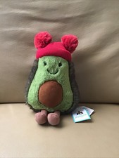 Jellycat London Amuseable Bobble Avocado With red Beanie Hat New With Tags 1-4