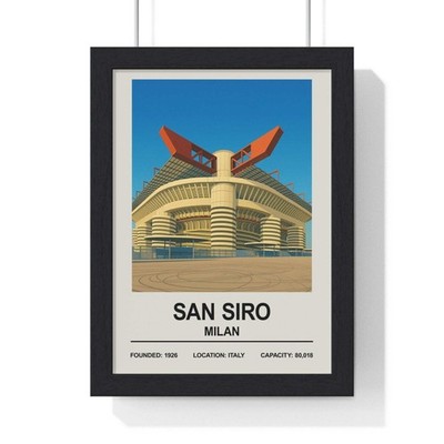San Siro Stadion Mailand Fußballstadion Außen Poster Wandbild Kunstdruck Geschenk
