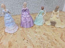 4 X COALPORT BEAU MONDE UNGLAZED FIGURES MADELAINE,KATE,CLARA AND CHRISTINE