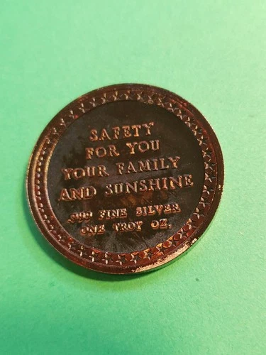 Beautiful Sunshine Mining 1 Oz Safety Award Direct From Kellogg Idaho,  Mine...
