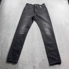 Levis 501 Skinny Jeans Womens 24x30 High Rise Washed Black Denim 295020248