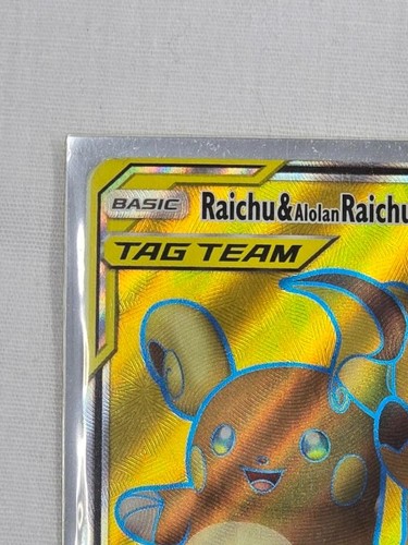 Tarjeta holográfica Pokemon Raichu y Alolan Raichu GX Tag Team HP260 #220/236 - Imagen 2 de 8