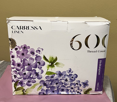 CARRESSA Linen 100% Egyptian Cotton Sheets-600 TC 4 PC California King. Taupe.