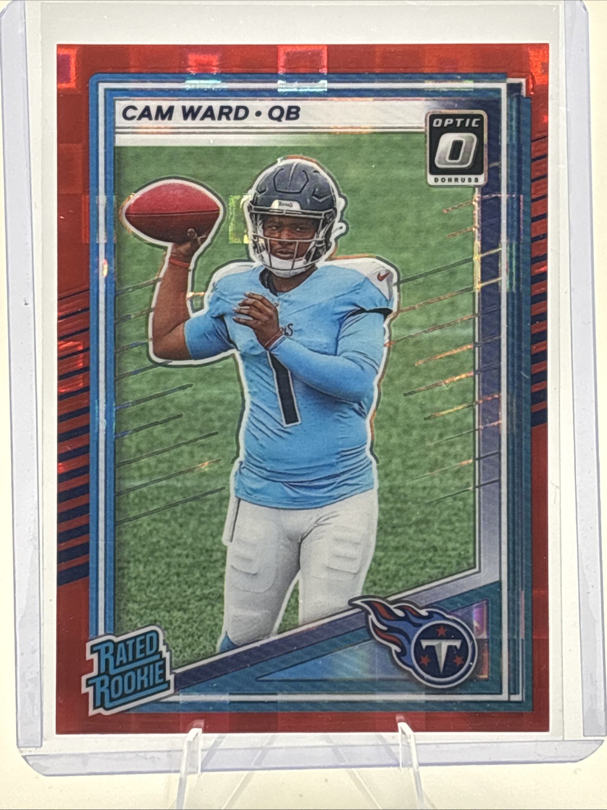 2025 Panini Donruss Rated Rookie Cam Ward #350 Optic Preview Red Pandora Prizm