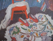 ANNE REDPATH SCOTTISH ART THE INDIAN CARPET/RED SLIPPERS 1984 - READY TO FRAME