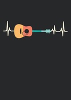 Notizbuch A4 Dotted Softcover: Akustikgitarre Herzschlag