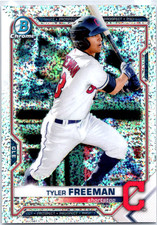 2021 Bowman Chrome Prospects Tyler Freeman #BCP-182 Speckle Refractor /299