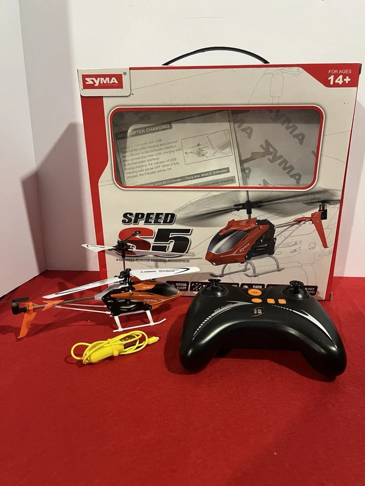 Syma S5 3 Channel Remote Control Helicopter With USB Charging Cable Tested. - Image 3 of 4