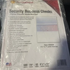 DOCUGARD New Security Business Checks 04534 Blue Marble Middle Ream Total 500