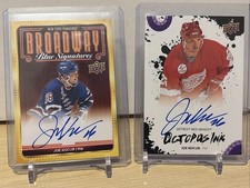 Joe Kocur Broadway Blue Signatures & Octopus Ink 25-26 UD NYR & DET Centennial