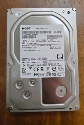 HGST Enterprise Grade 4TB 3.5'' SATA HDD HUS724040ALE640 - Wiped & Tested