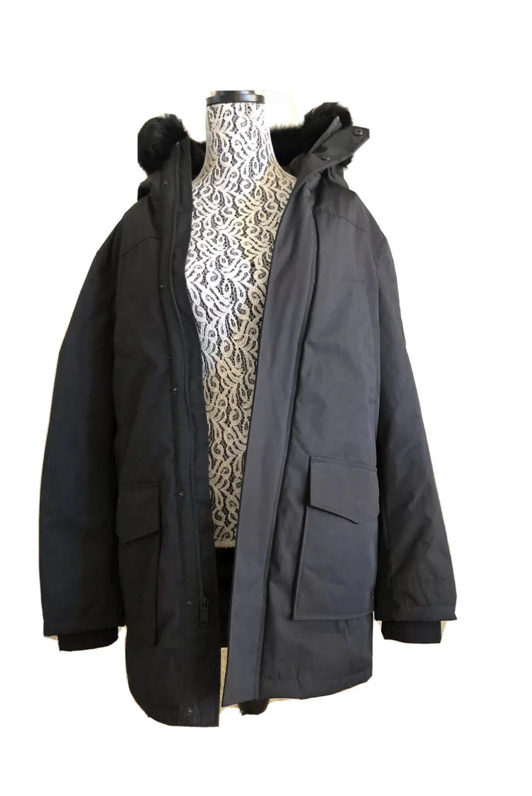 UGG MEN BUTTE PARKA BLACK 3-IN-1 WATERPROOF HOODED JACKET COAT WITH VEST SIZE L image 4
