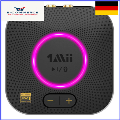 1Mii B06S+ Bluetooth 5.2 Empfänger, HiFi Audio Adapter mit LDAC,