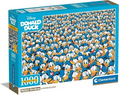 NEW SEALED Clementoni 39799 Disney Impossible Donald Duck 1000 Pc Jigsaw Puzzle