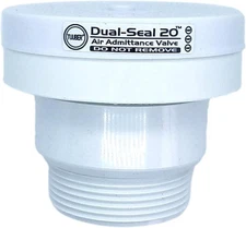 1-1/2 inch Tuuber Vent 2x Superior Seal Air 1-1/2-inch NPT Threads, White 
