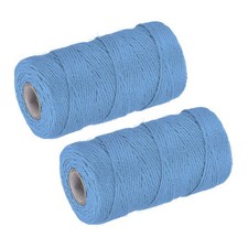 2pcs 328 Feet Garden Twine, 2mm Craft Jute Twine String Jute, Light Blue